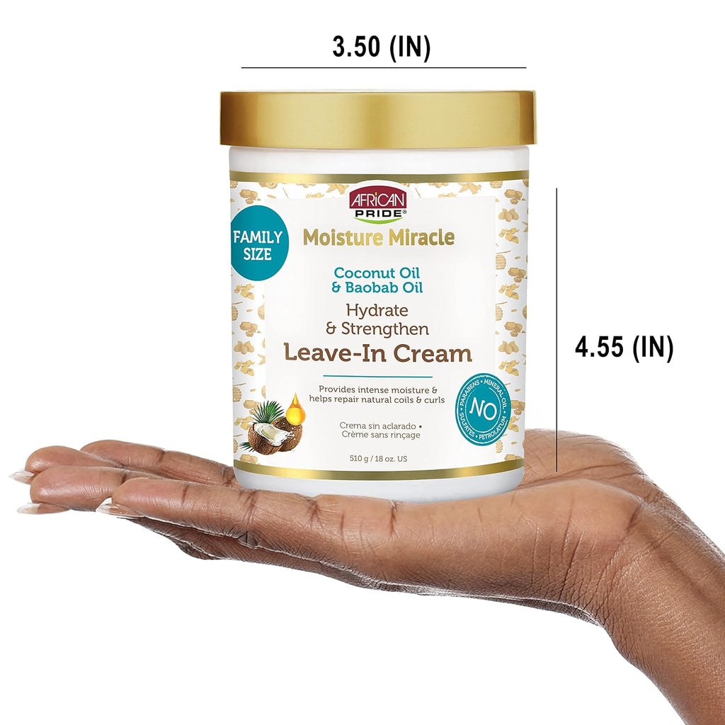African Pride Moisture Miracle Leave-In Cream, 18 Oz