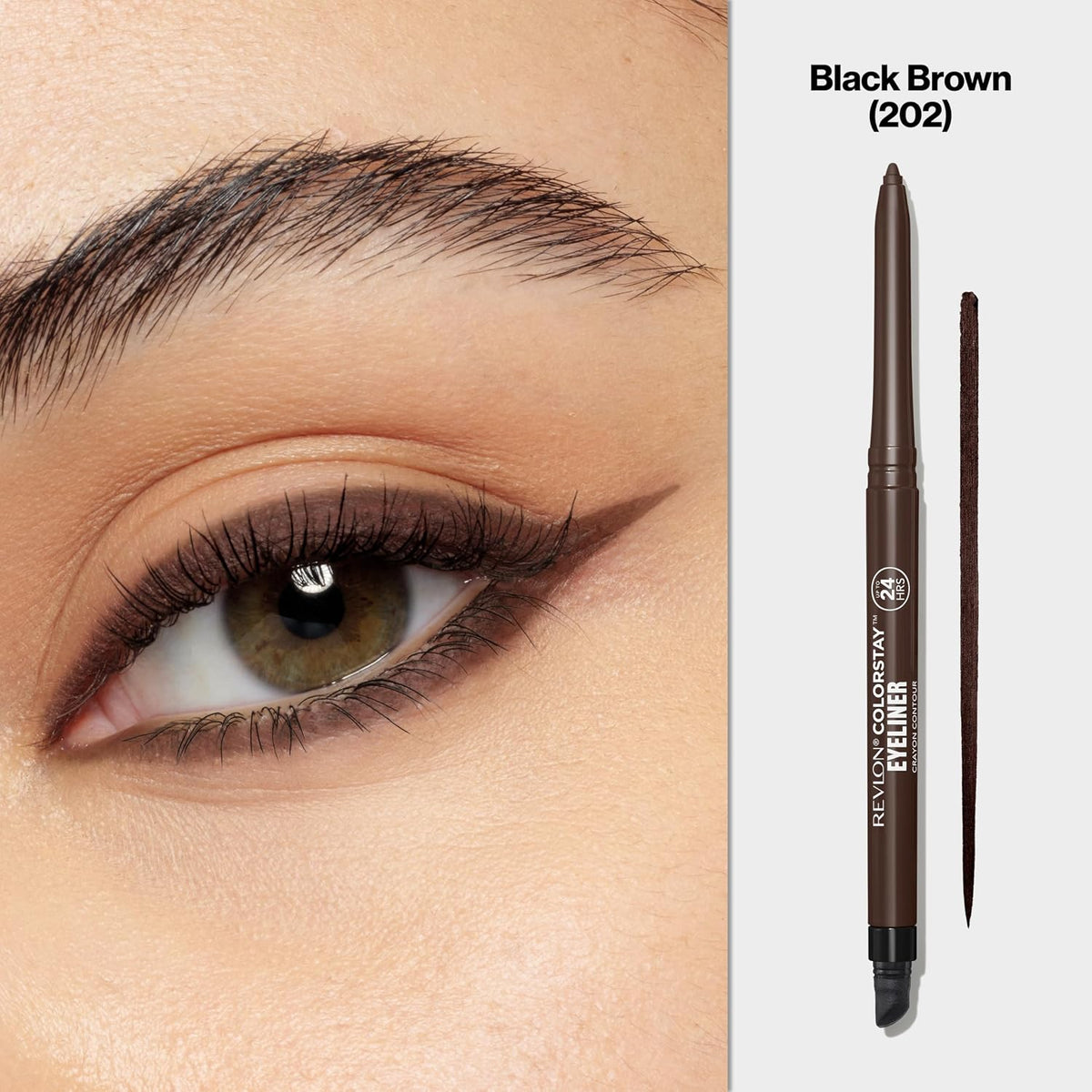 Revlon ColorStay Pencil Waterproof Eyeliner, 201 Black, 2 pack