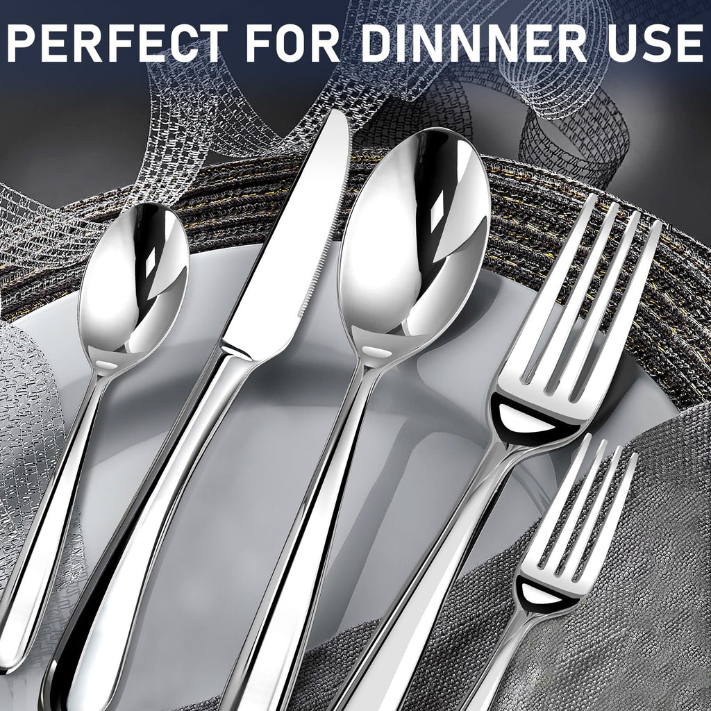 Silverware Set for 8, 40 Piece Stainless Steel Flatware Utensil Cutlery Set