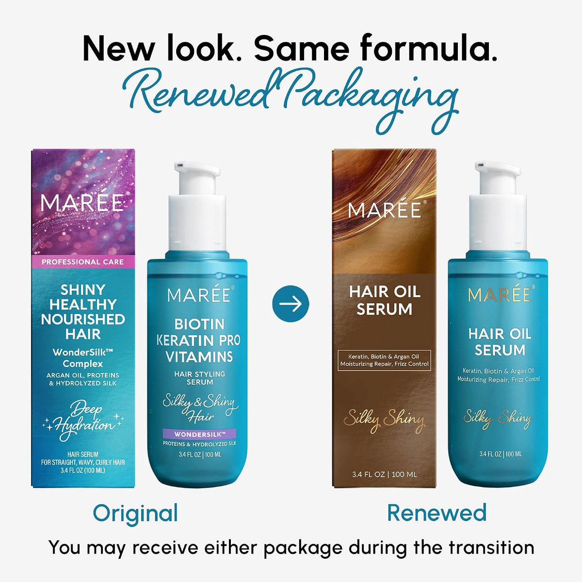 MAREE Hair Oil Serum for Frizzy Hair –Smoothing Oil for Gloss & Styling