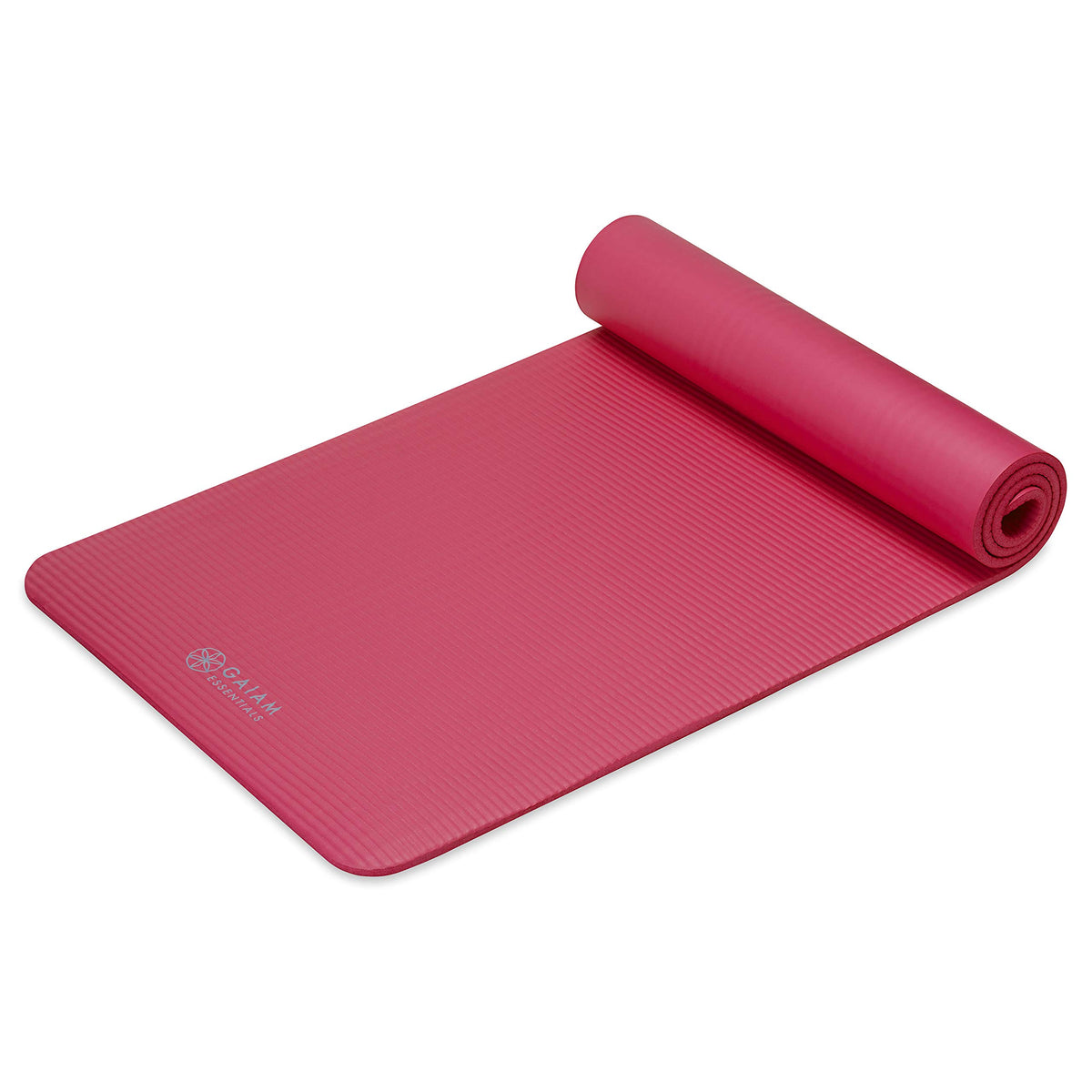 Gaiam Thick Yoga Mat, Exercise & Fitness Mat with Easy-Cinch Carrying Strap