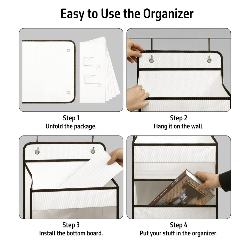 TYMENSH Over the Door Organizer for Bedroom Bathroom Pantry, 5 Shelf Black