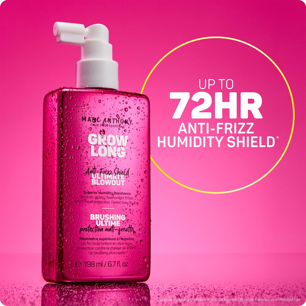 Marc Anthony Grow Long Ultimate Blowout, Anti-Frizz Heat Protection Spray