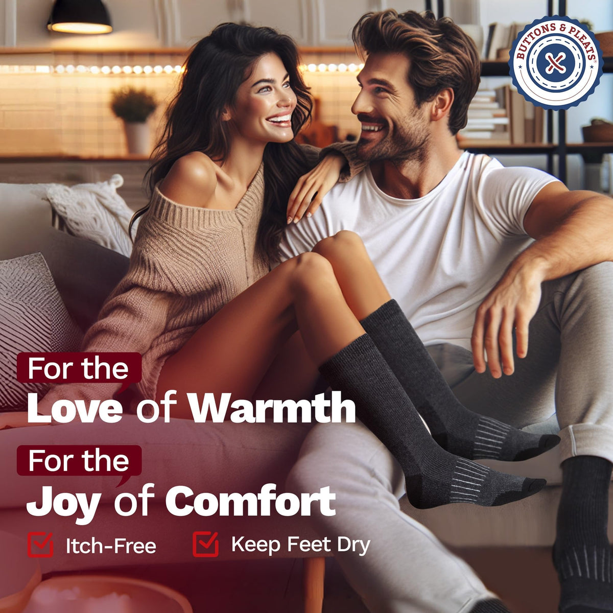 Wool Socks for Men & Women Merino Thermal Warm Cozy Winter Boot Sock