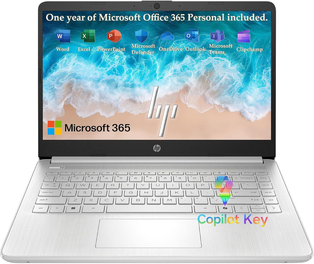 HP 2026 Everyday Laptop, Intel CPU, 128GB Storage, Copilot AI, Office 365