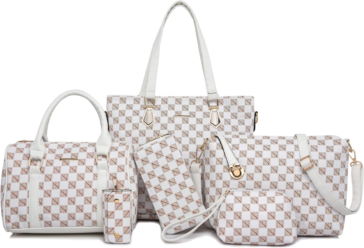 2E-youth Damen Geldbrsen und Handtaschen Set Tragetasche, Umhngetasche