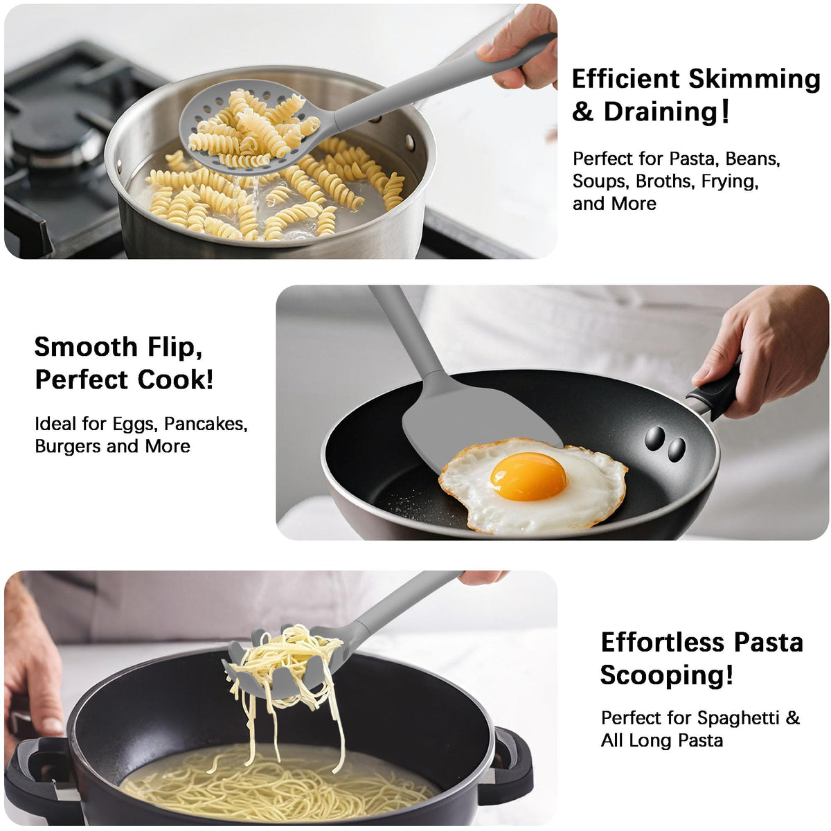 Silicone Kitchen Cooking Utensils Set, Heat Resistant, 14-Piece