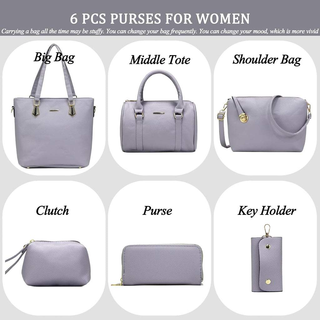 2E-youth Damen Geldbrsen und Handtaschen Set Tragetasche, Umhngetasche