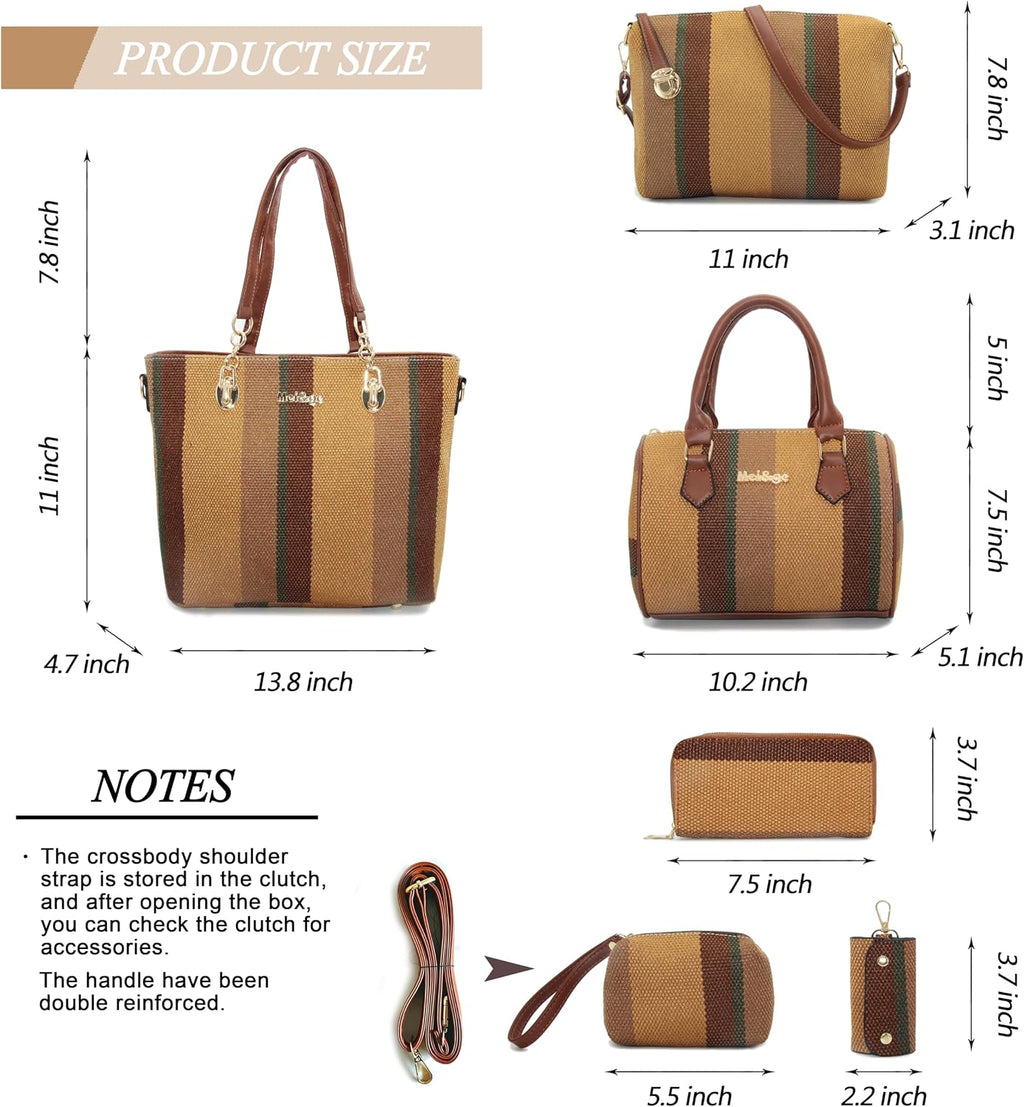 2E-youth Damen Geldbrsen und Handtaschen Set Tragetasche, Umhngetasche