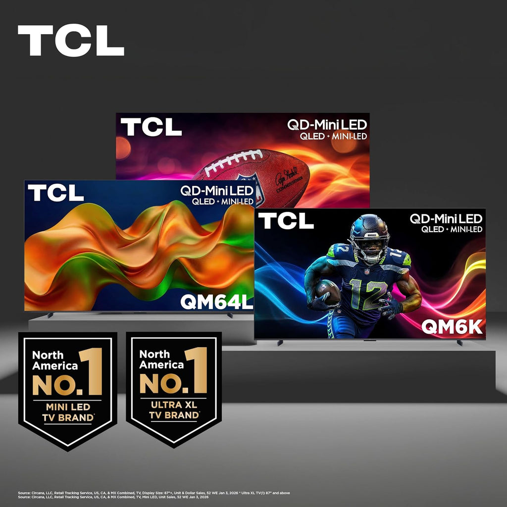 TCL 50 Inch QM6K Series QLED Mini LED 4K HDR Smart Google TV, 50QM6K
