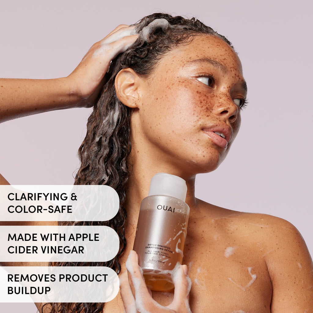 OUAI Detox Shampoo - Clarifying Shampoo for Build Up (10 Fl Oz)