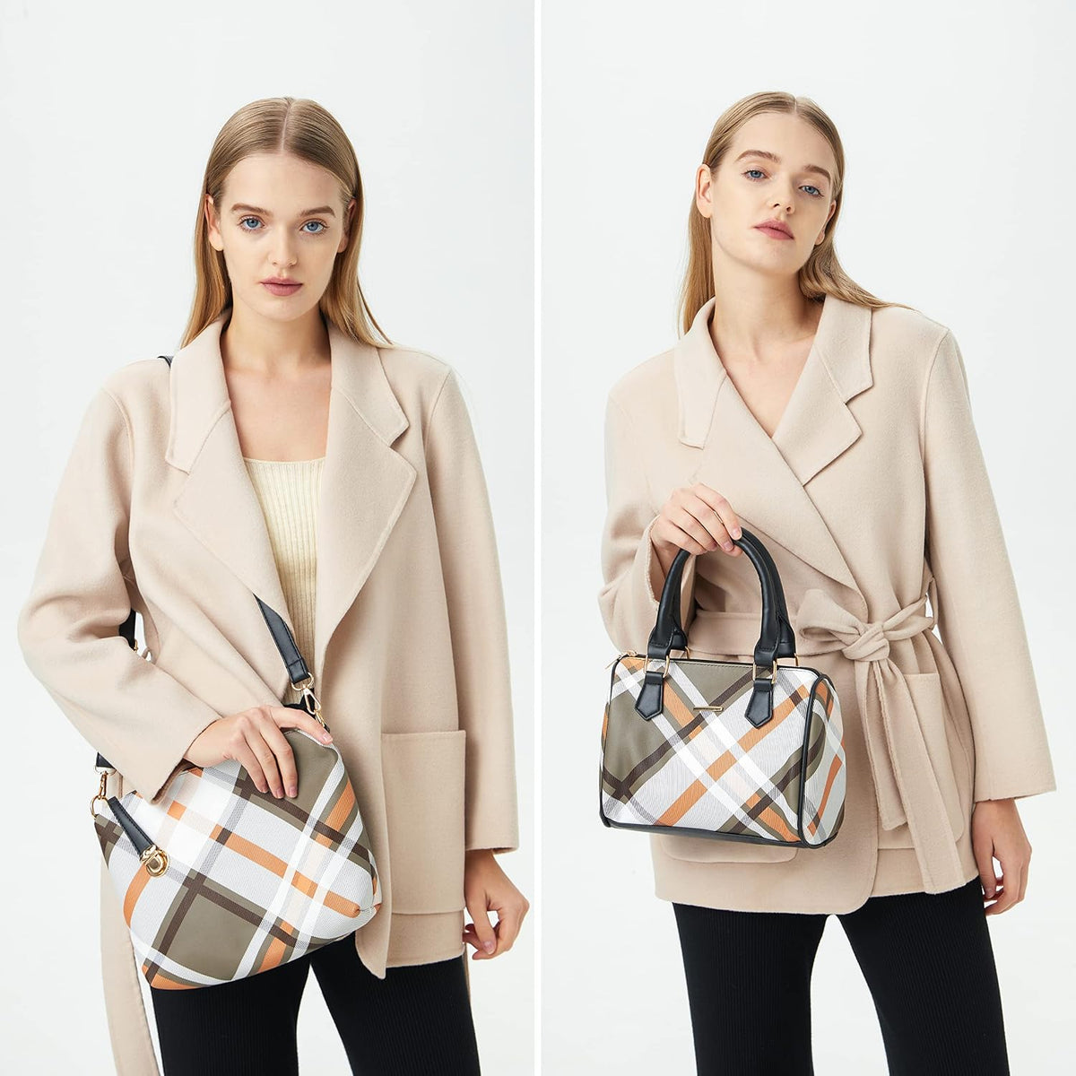 2E-youth Damen Geldbrsen und Handtaschen Set Tragetasche, Umhngetasche