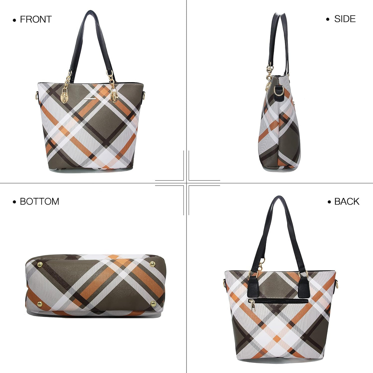 2E-youth Damen Geldbrsen und Handtaschen Set Tragetasche, Umhngetasche
