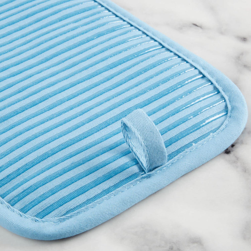 KITCHENAID Quilted Cotton Terry Cloth Oven Mitt, Pot Holder, Kitchen Towel 4-Pack Set, Heat Resistant, Silicone Grip, 16"x26", 7"x13" & 7"x10", Milkshake Tan