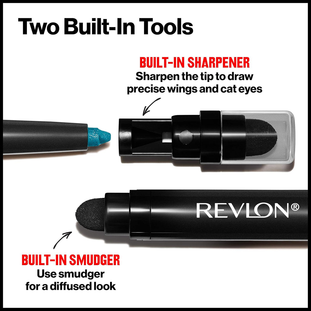 Revlon ColorStay Pencil Waterproof Eyeliner, 201 Black, 2 pack