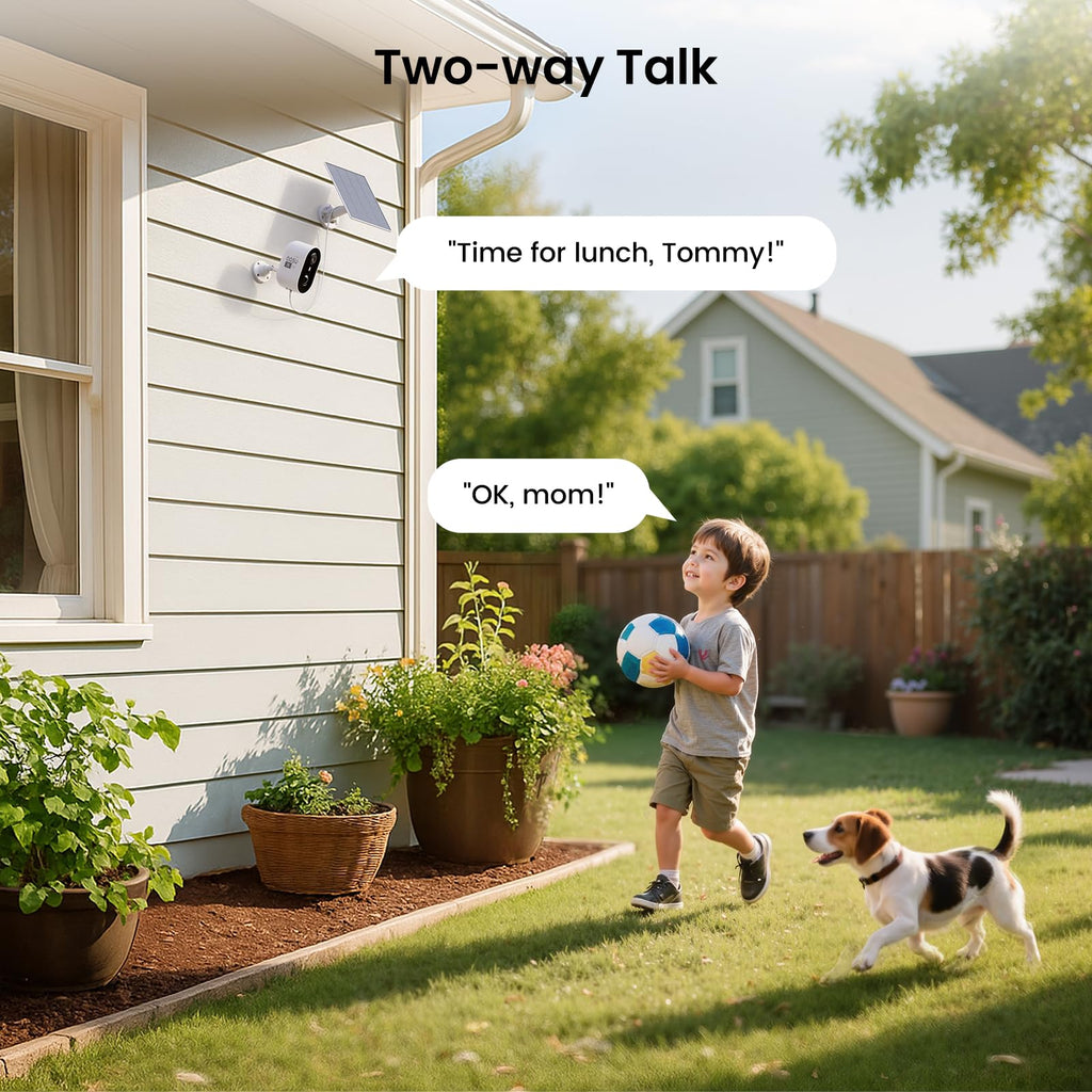 aosu 2K Solar Security Cameras Wireless Outdoor System, 6-Cam-Kit