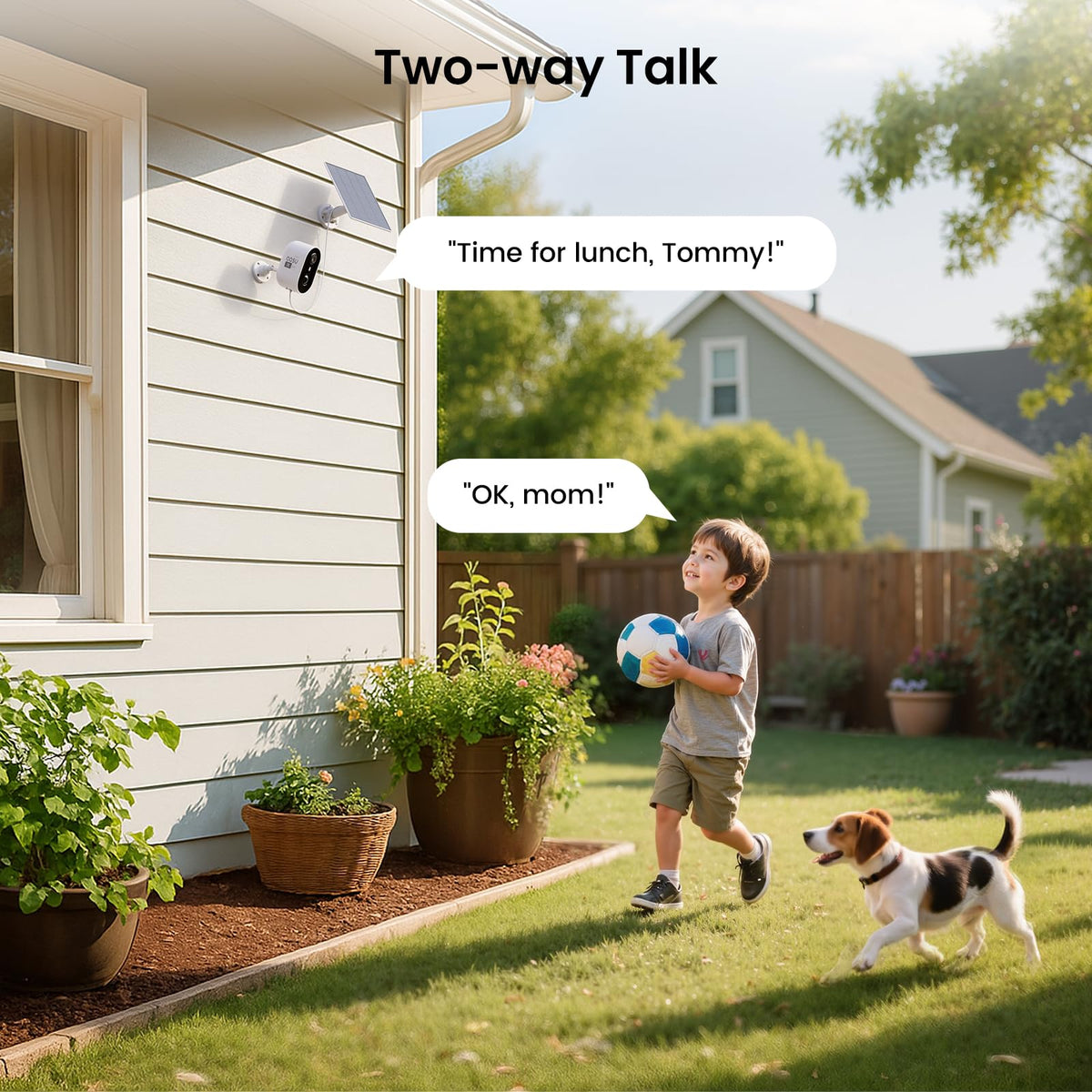aosu 2K Solar Security Cameras Wireless Outdoor System, 6-Cam-Kit