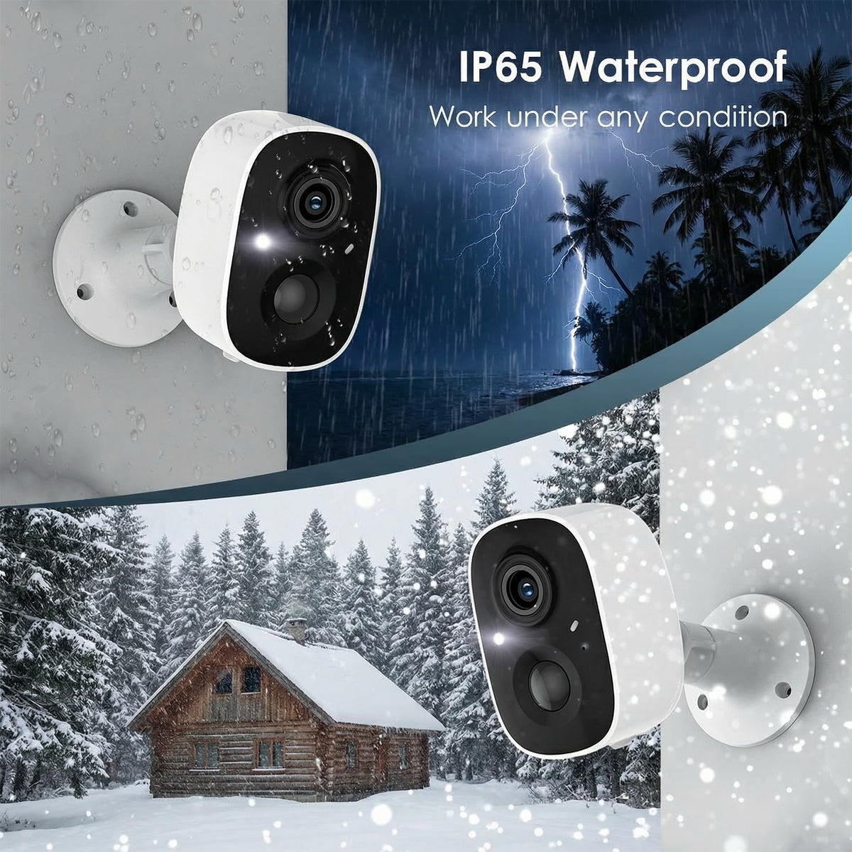 GMK 4 Pack Cameras System, Security Cameras Wireless Outdoor, 2K Video