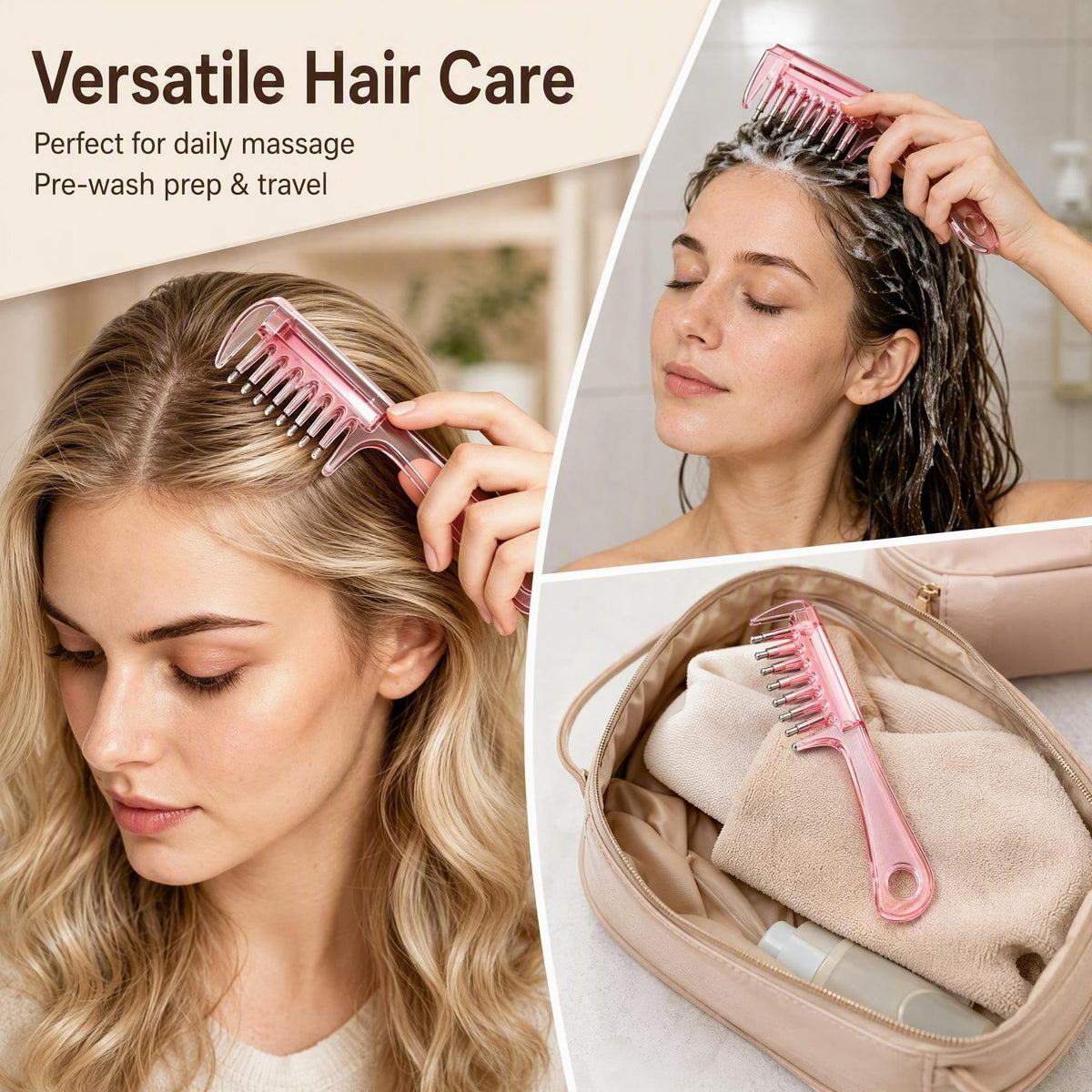 Scalp Hair Oil Applicator Comb,Oil Dispensing Hair Brush for Hair Care
