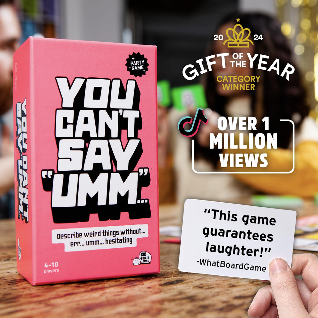 You Can't Say UMM: Fast Family Card Game for Game Night, Ages 8+