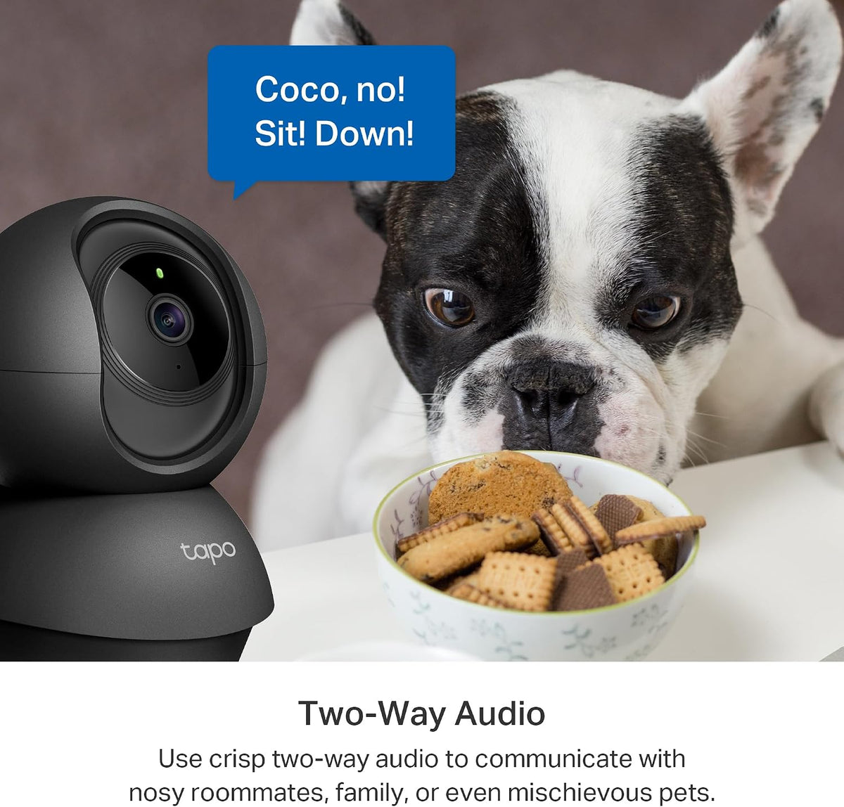 Tapo 2K Pan Tilt Security Camera for Baby Monitor, Dog Camera,C211(2-Pack)