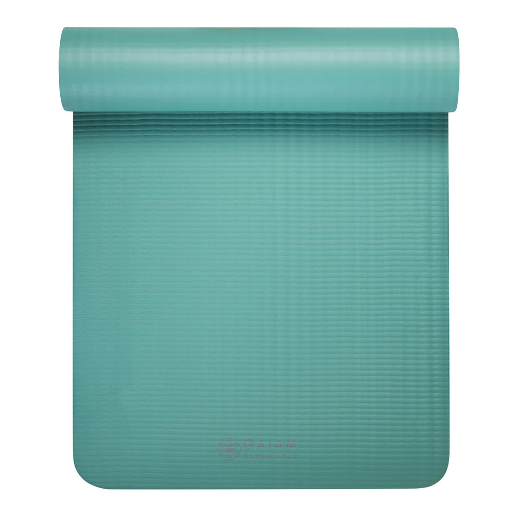Gaiam Thick Yoga Mat, Exercise & Fitness Mat with Easy-Cinch Carrying Strap