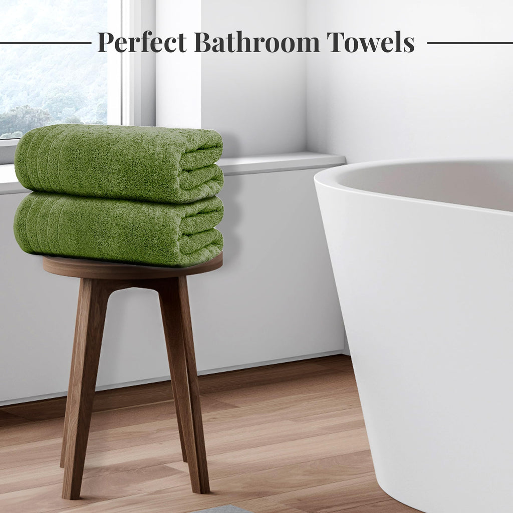 Tens Towels 8 Piece Towel Set, 2 XL Bath, 2 Hand, 4 Washcloth, Black