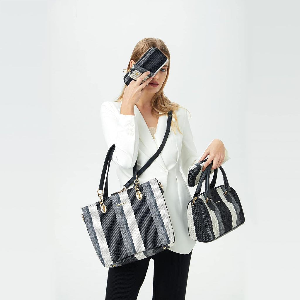 2E-youth Damen Geldbrsen und Handtaschen Set Tragetasche, Umhngetasche