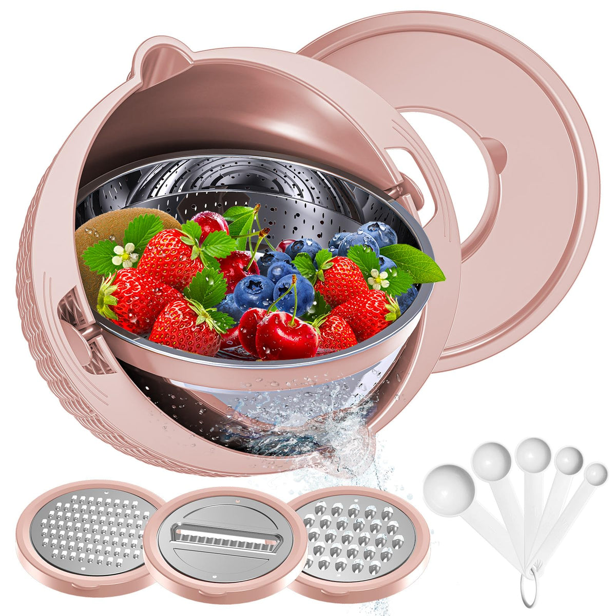 Over the Sink Colander - Strainers and Colanders - Sink Strainer Basket - Expandable Fine Mesh Strainer with Rubber Grip for Veggie, Fruits, Pasta, Home Kitchen Essentials (9.5W x 13.4-21.3L x 3.3H)