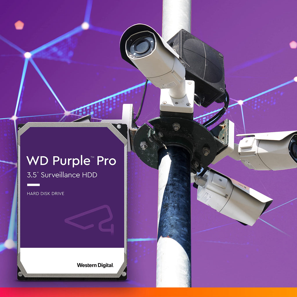 Western Digital 2TB WD Purple Surveillance Internal Hard Drive HDD, CMR, SATA 6 Gb/s, 64 MB Cache, 3.5" - WD23PURZ