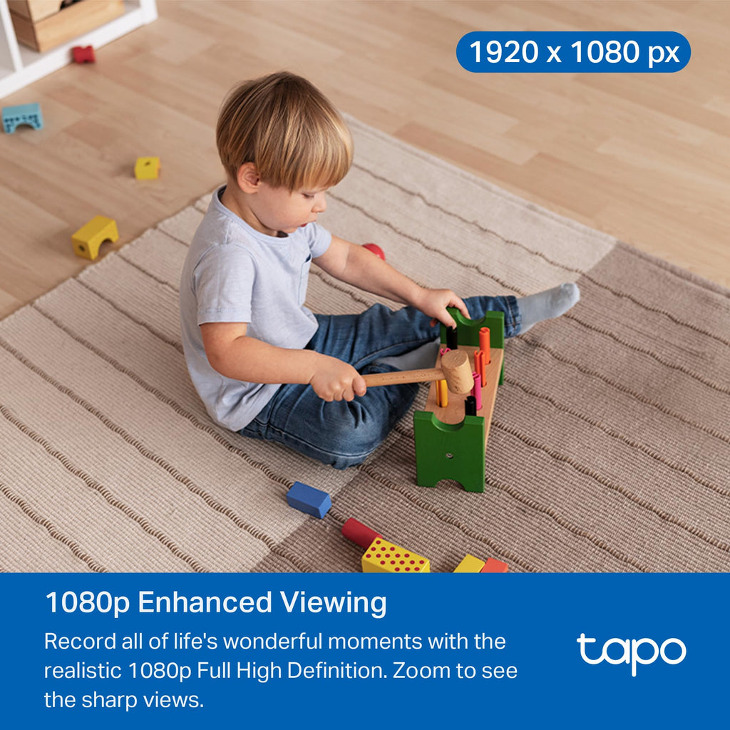 Tapo 1080p Pan/Tilt Security Camera for Baby Monitor, Pet Camera, C200