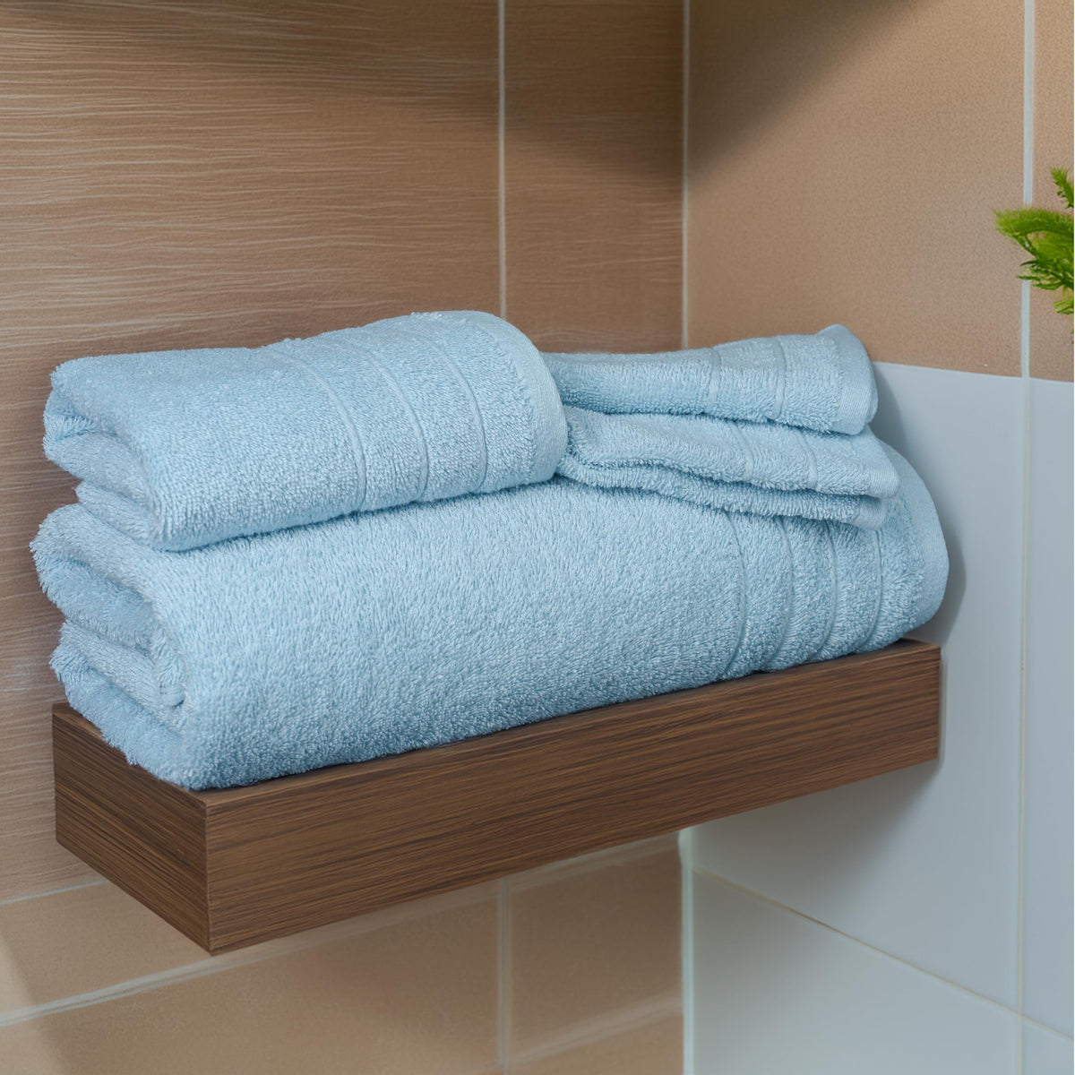 Tens Towels 8 Piece Towel Set, 2 XL Bath, 2 Hand, 4 Washcloth, Black
