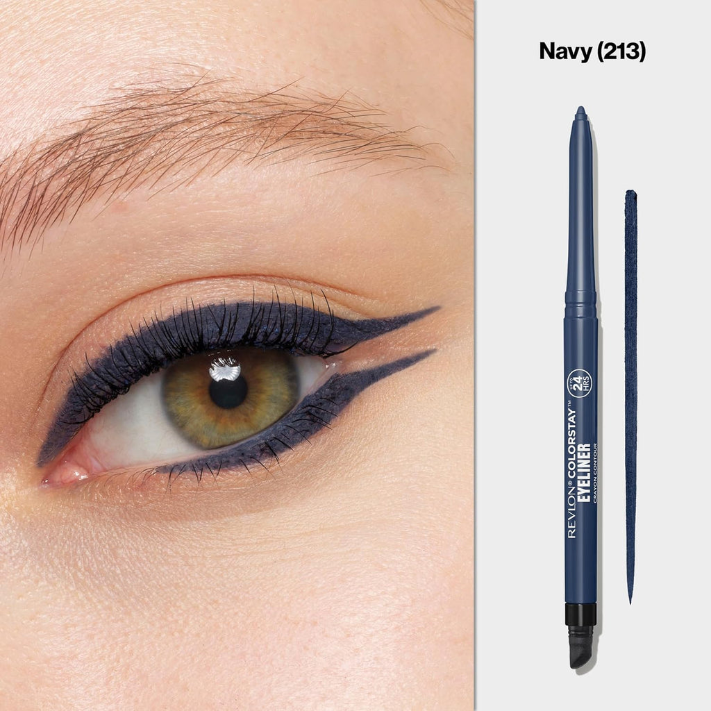 Revlon ColorStay Pencil Waterproof Eyeliner, 201 Black, 2 pack