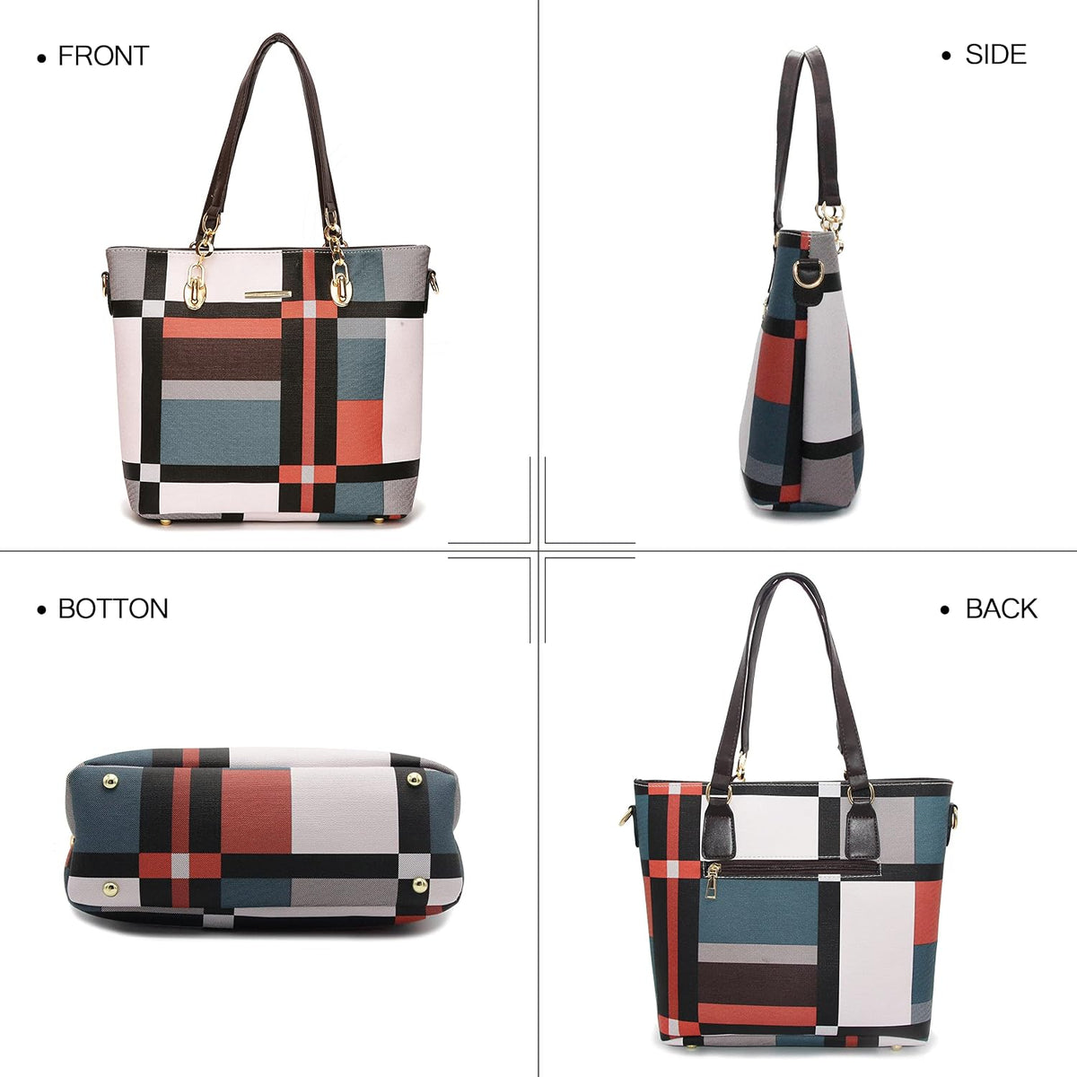 2E-youth Damen Geldbrsen und Handtaschen Set Tragetasche, Umhngetasche