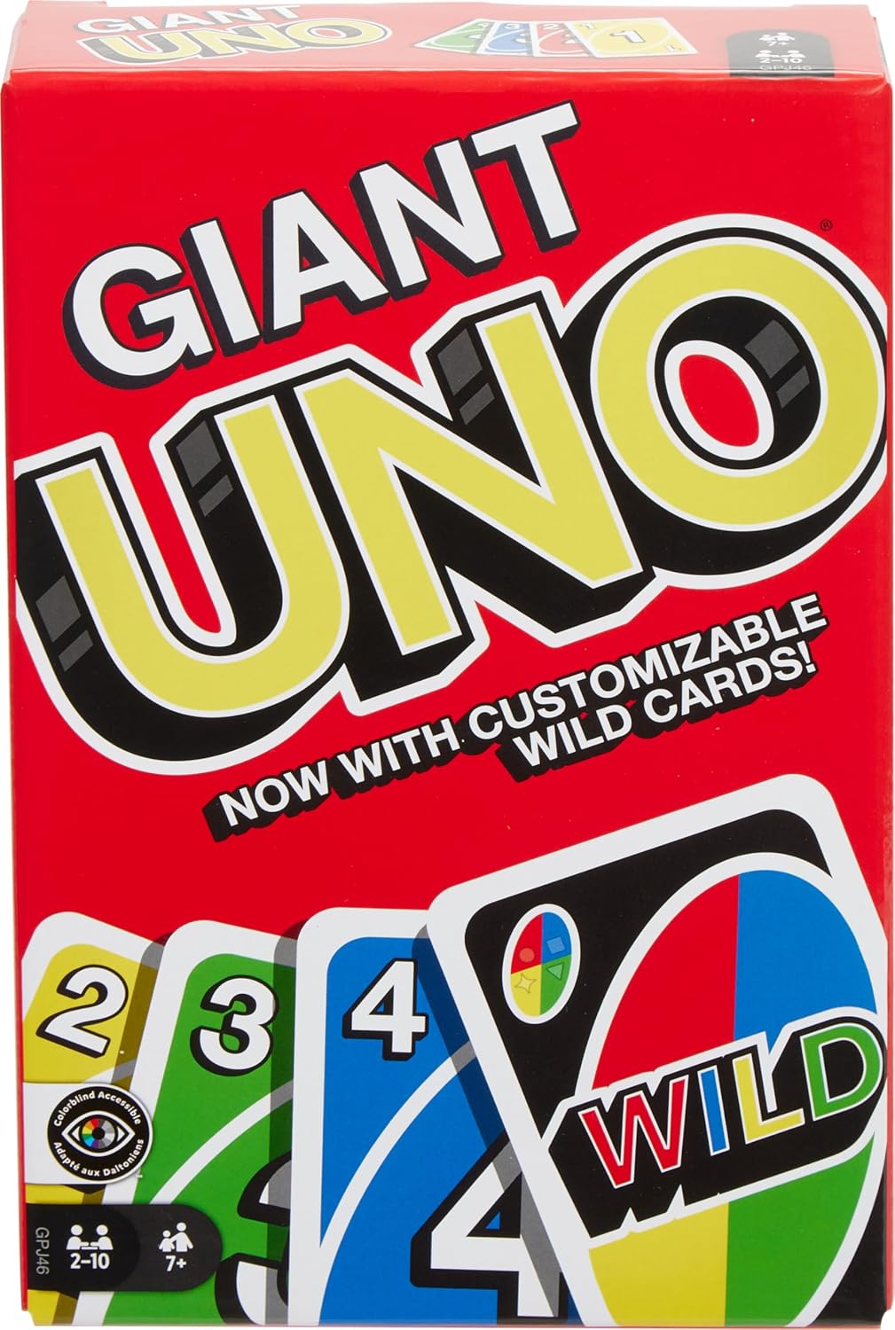 Mattel Games Giant UNO Card Game, Ages 7+, Players 2-10