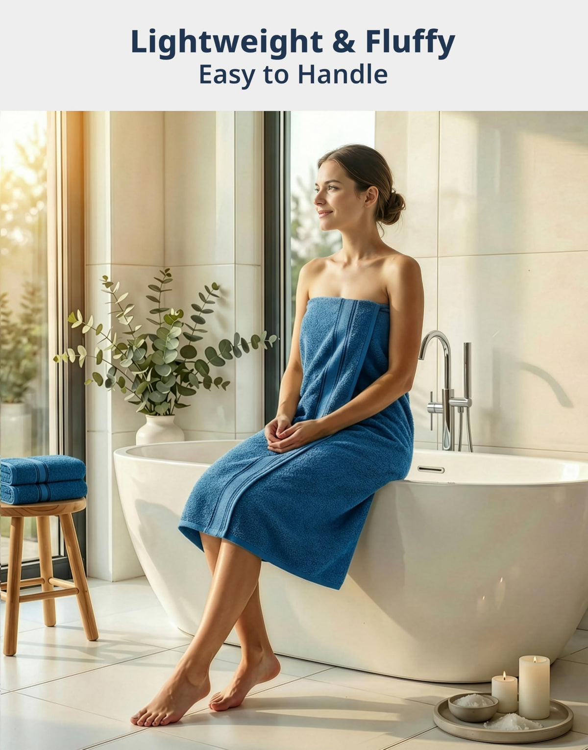 LANE LINEN Bath Towel Set 100% Cotton 18 Piece Soft Absorbent - Grey