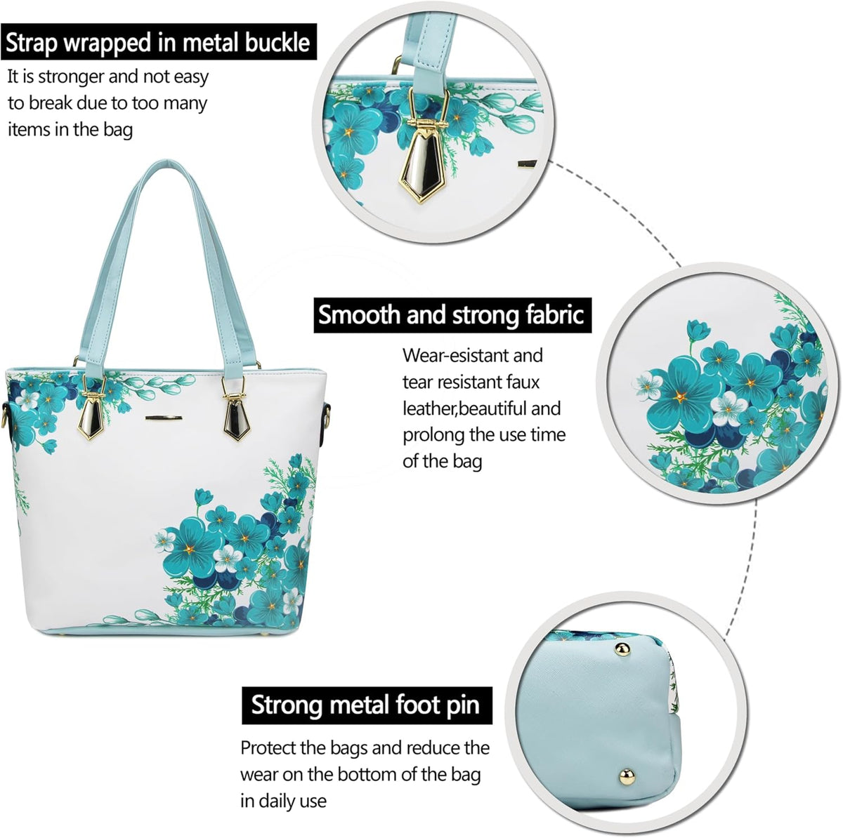 2E-youth Damen Geldbrsen und Handtaschen Set Tragetasche, Umhngetasche