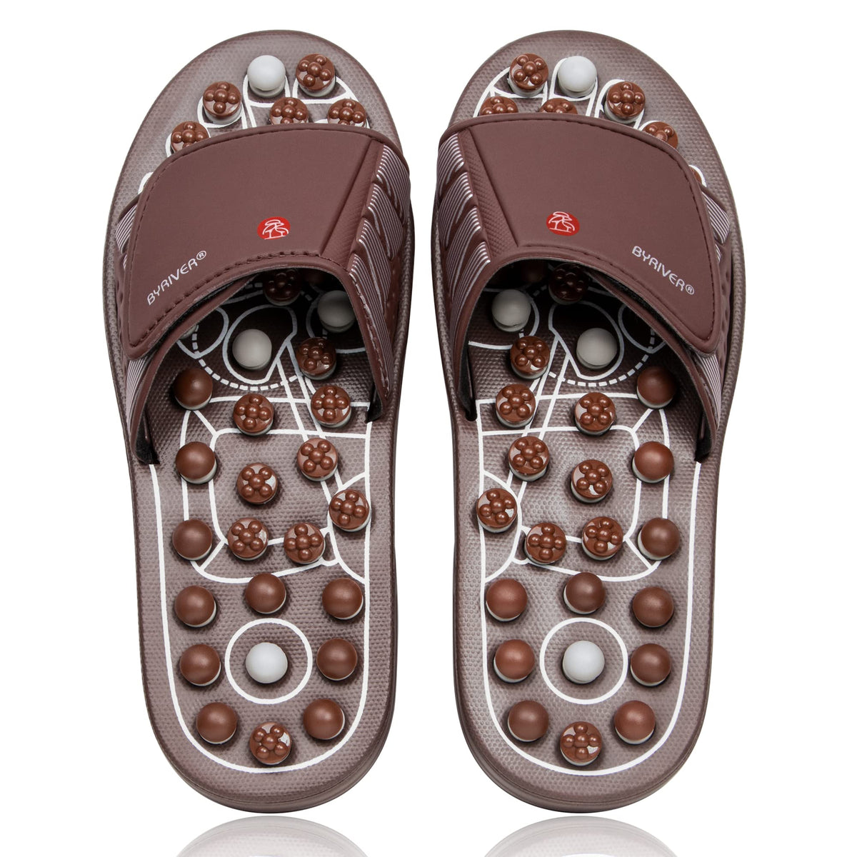 BYRIVER Tension Fatigue Relief Massager, Circulation Slippers Sandals, Foot Health Care Products Holistic Gift for Men Women Mom Dad, Muscle Relaxer Trigger Point Massage Tool (XL)