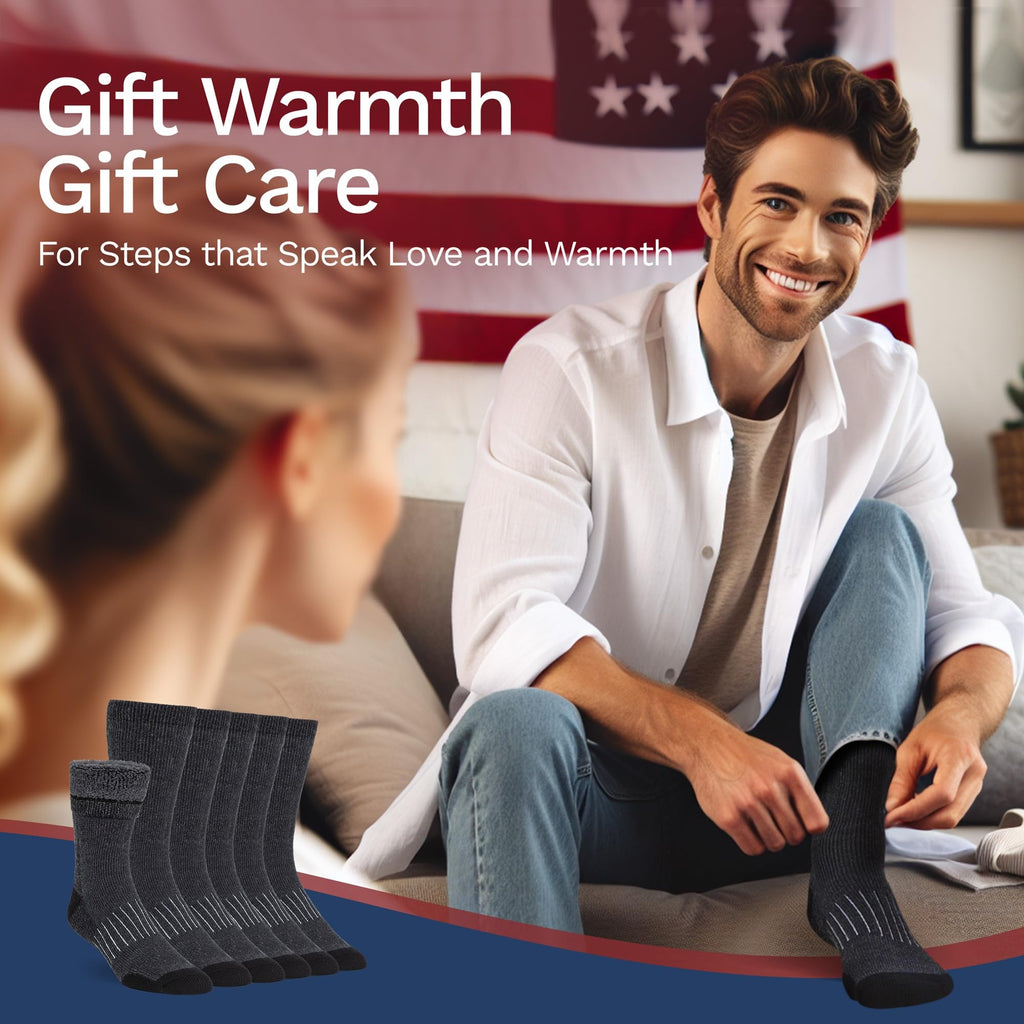 Wool Socks for Men & Women Merino Thermal Warm Cozy Winter Boot Sock