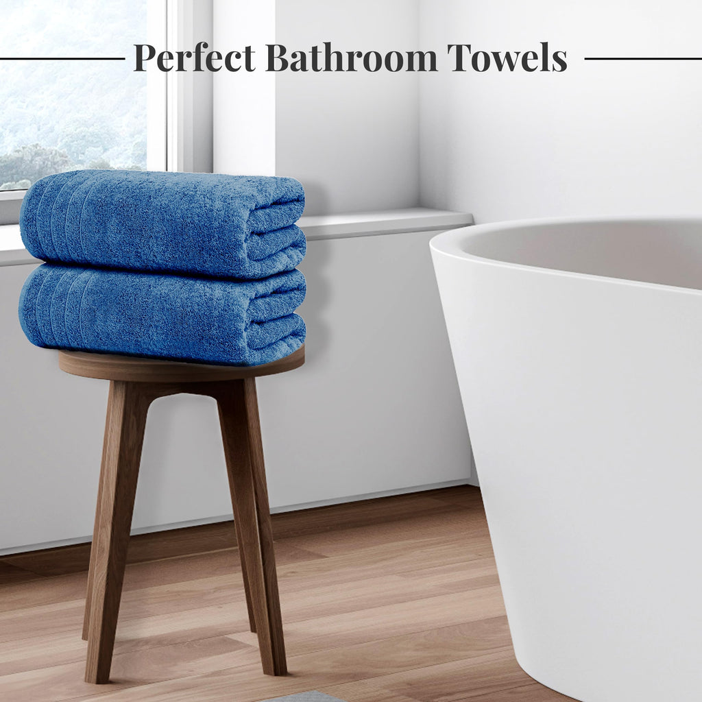 Tens Towels 8 Piece Towel Set, 2 XL Bath, 2 Hand, 4 Washcloth, Black