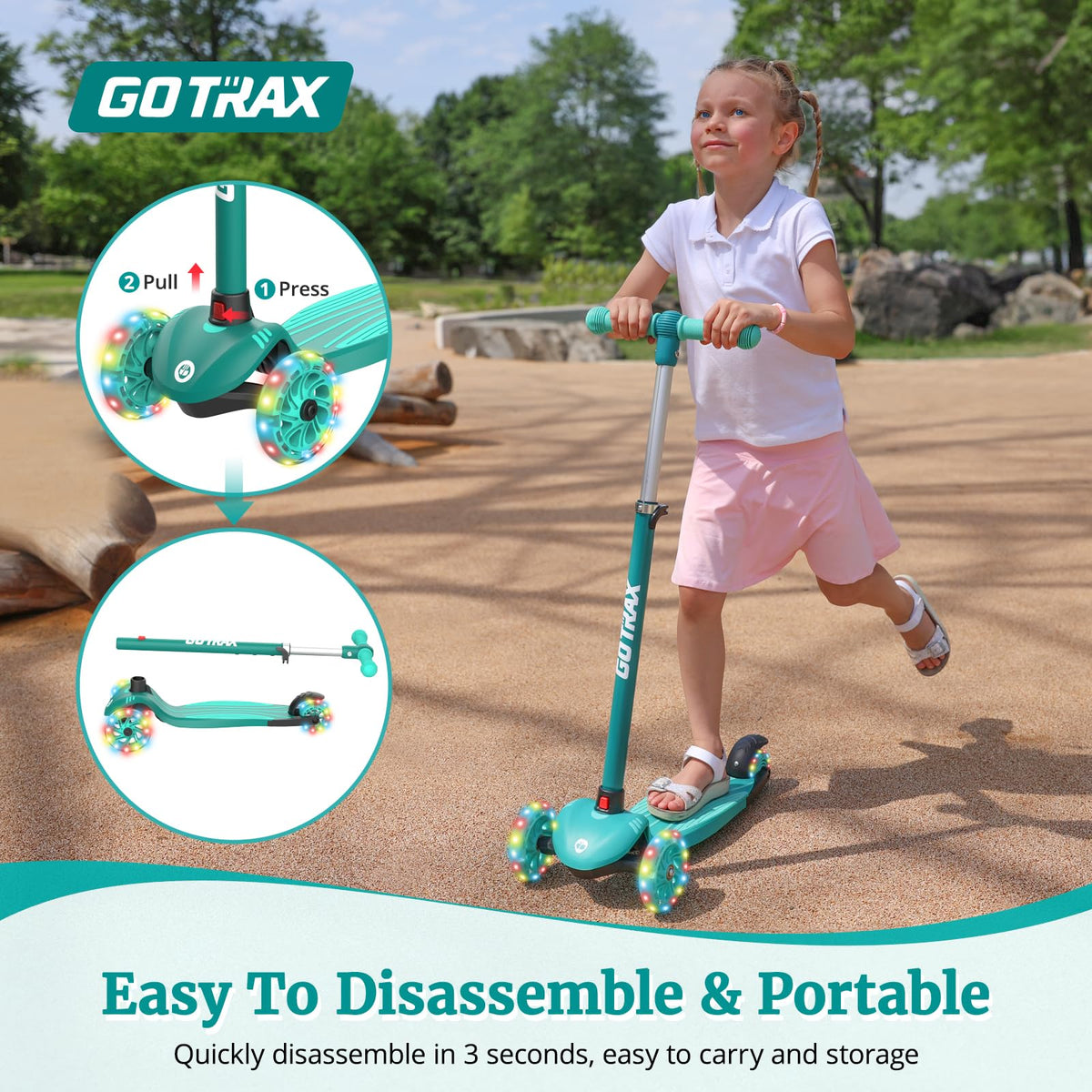 Gotrax KS1 Kids Kick Scooter, 3 Wheels for Boys & Girls 2-8, Gifts