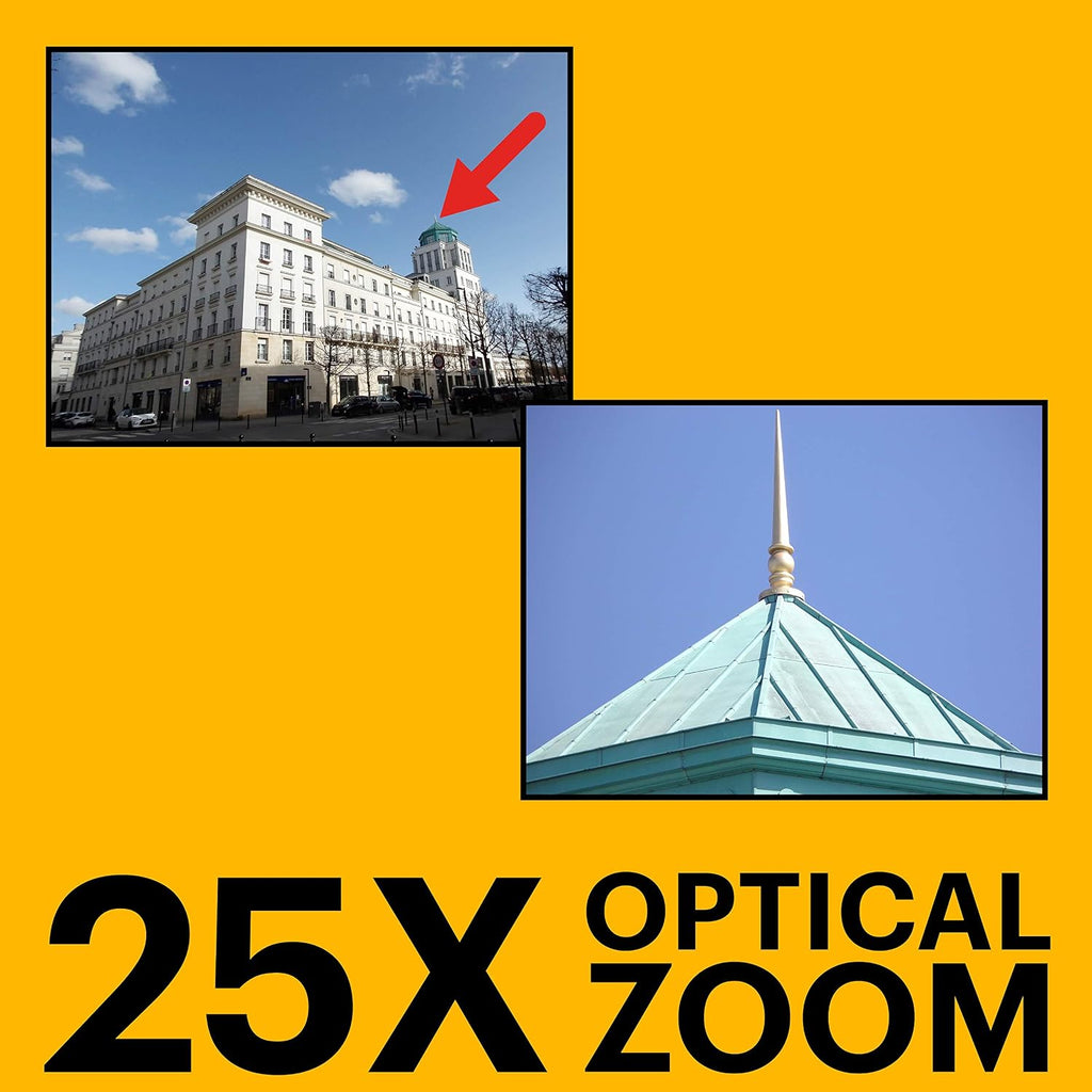 KODAK PIXPRO AZ255 16MP Digital Camera, 25x Optical Zoom, AA, OIS, Black