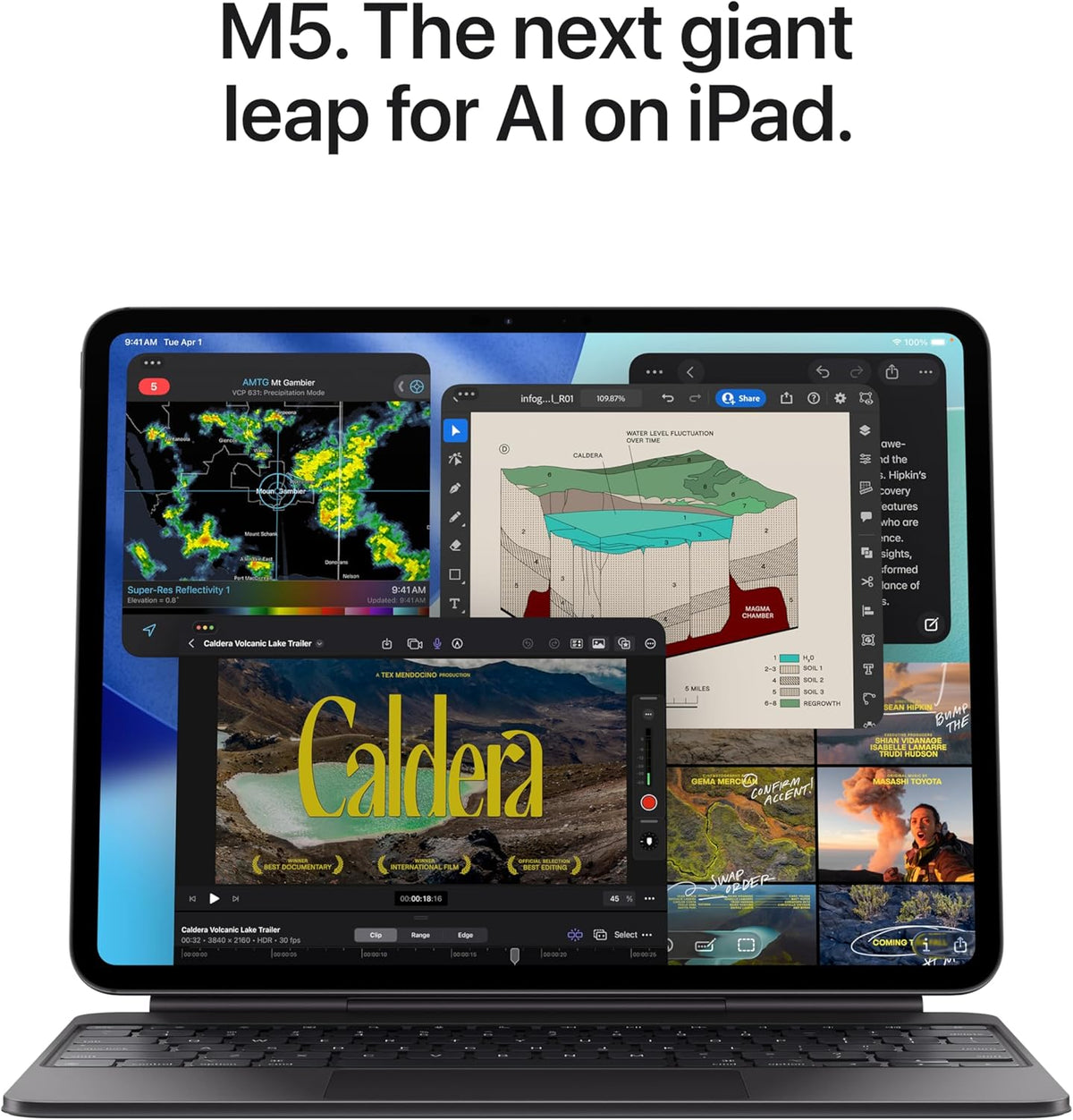 Apple iPad Pro 11-inch (M5): Ultra Retina XDR Display, 256GB, Landscape 12MP Front Camera/12MP Back Camera, LiDAR Scanner, Wi-Fi 7 with Apple N1, Face ID, All-Day Battery Life — Silver