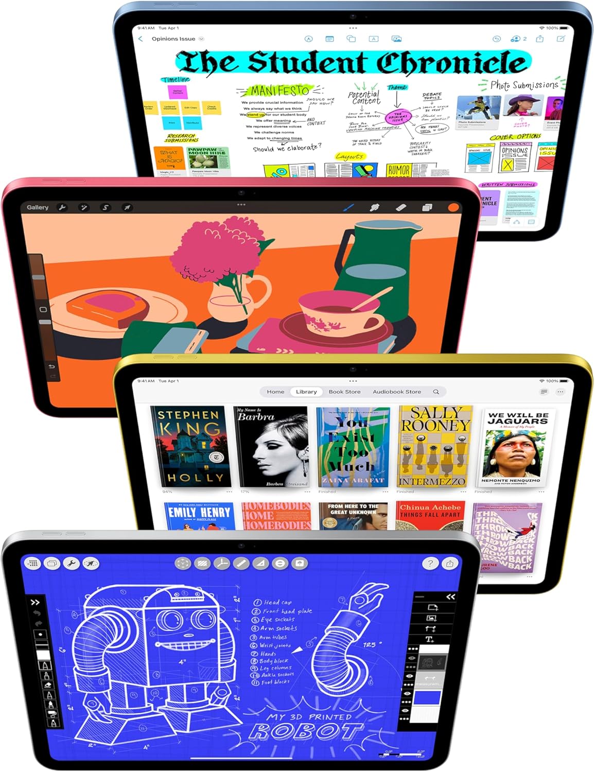 Apple iPad 11-inch: A16 chip, 11-inch Model, Liquid Retina Display, 256GB, Wi-Fi 6, 12MP Front/12MP Back Camera, Touch ID, All-Day Battery Life — Pink
