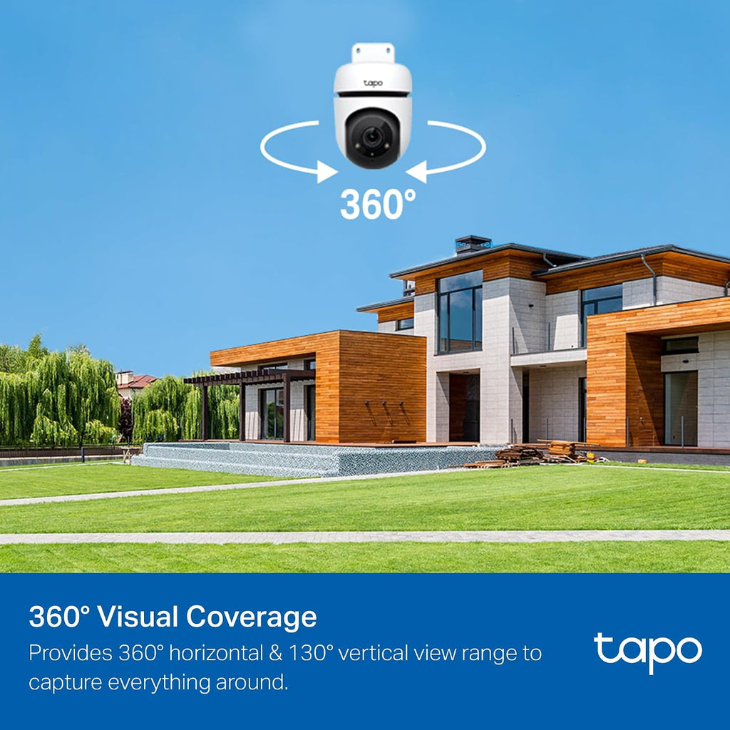 TP-Link Tapo 1080P Outdoor Wired Pan/Tilt Security Camera, C500