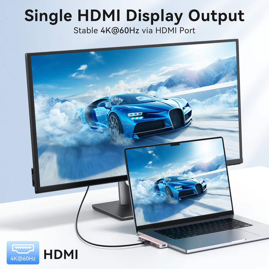 USB C Laptop Docking Station Dual Monitor HDMI USB C Hub Multiport Adapter