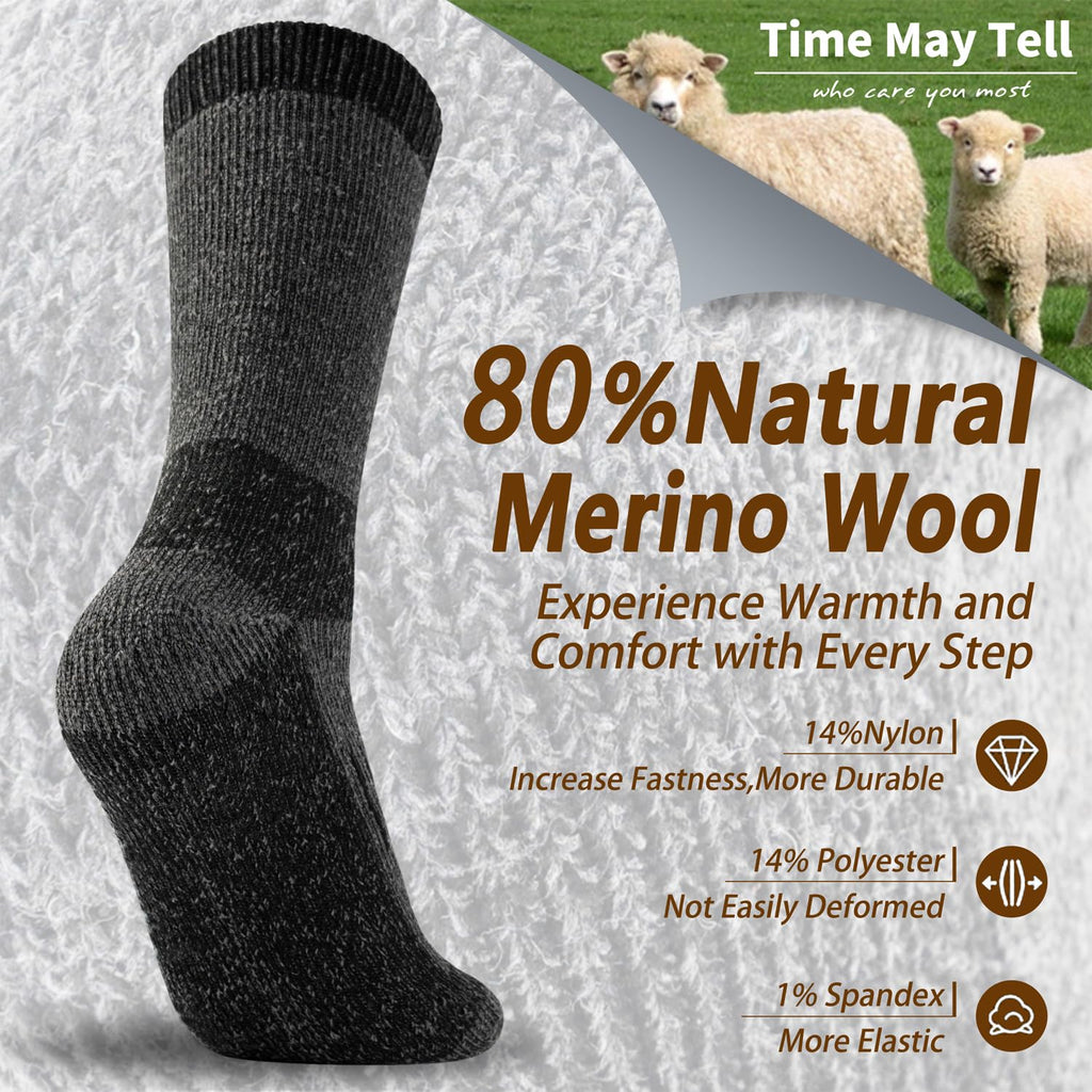Merino Wool Socks for Men & Women, Thermal Warm Winter Socks