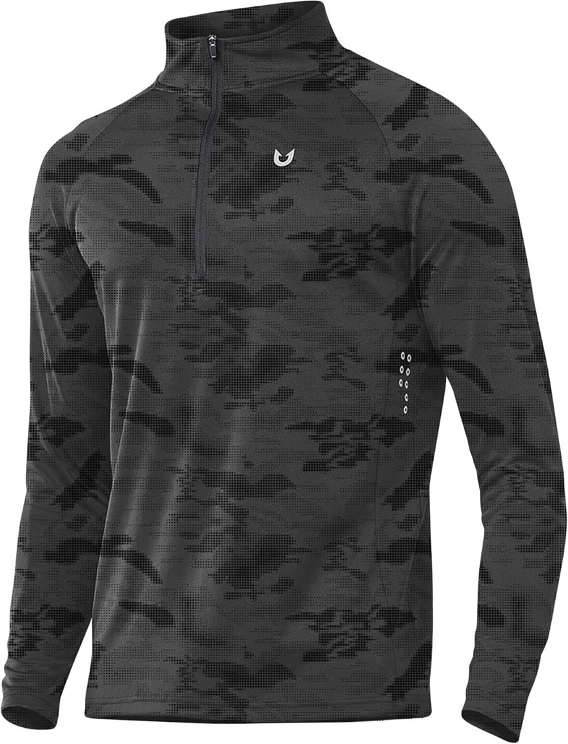NORTHYARD Men's Quarter Zip Pullover Athletic Running Shirts Long Sleeve