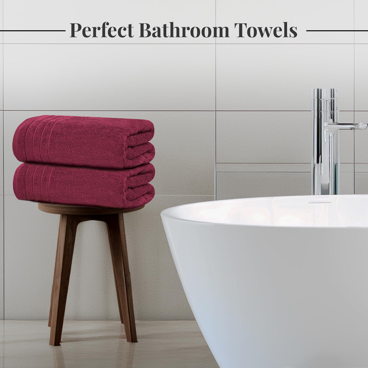 Tens Towels 8 Piece Towel Set, 2 XL Bath, 2 Hand, 4 Washcloth, Black