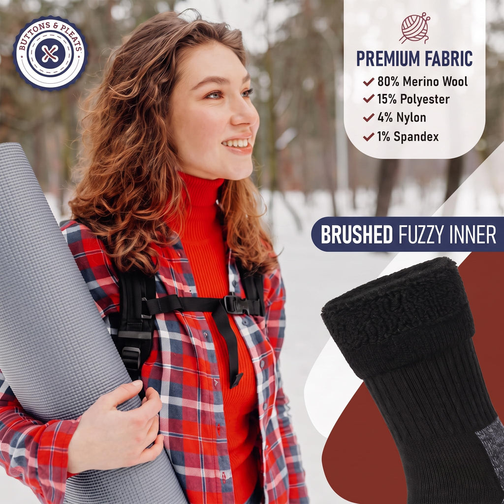 Wool Socks for Men & Women Merino Thermal Warm Cozy Winter Boot Sock